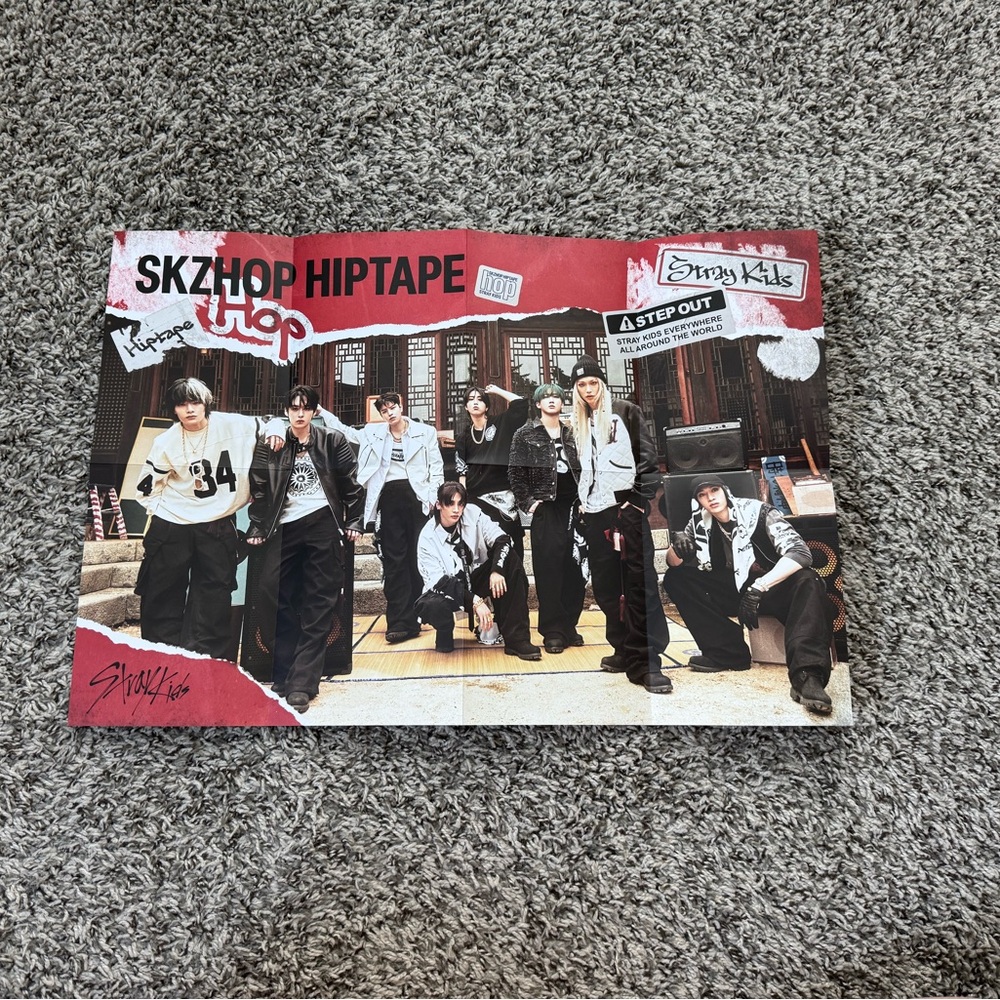 Official Stray Kids Folded Poster Album Inclusion - SKZ Hop Hiptape